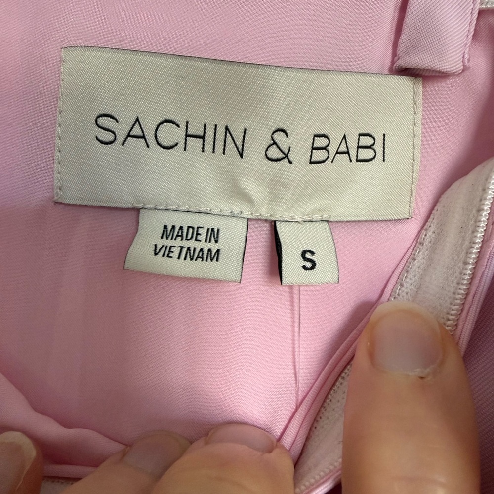 Sachin + Babi Pink Mini Dress with Blue and Fuchsia Bows - Picture 10 of 10